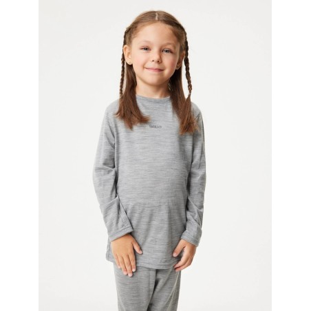 Laste meriino pikkade varrukatega pluus, hall