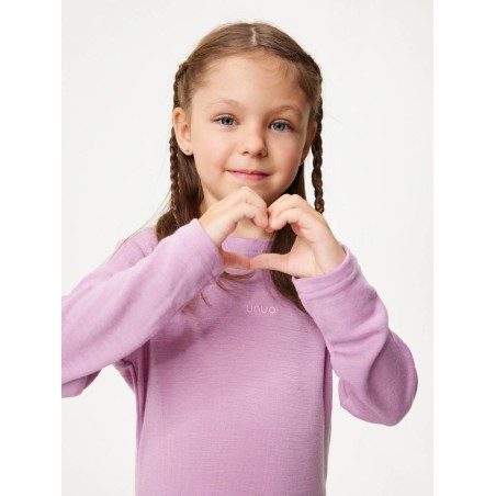 Laste meriino pikkade varrukatega pluus, roosa