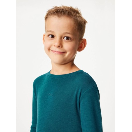 Laste meriino pikkade varrukatega pluus, petrol