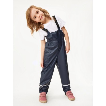 Laste veekindlad vihmapüksid fliisvoodriga, tumesinine