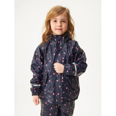 Laste veekindel fliisvoodriga jope, lilled