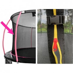Sisevõrk Sport Max 8ft batuudile, roosa