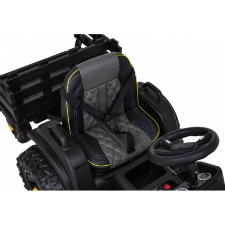 Must laste elektriline traktor koos haagisega