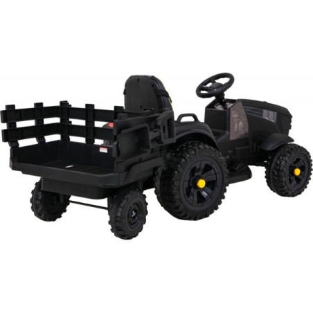 Must laste elektriline traktor koos haagisega