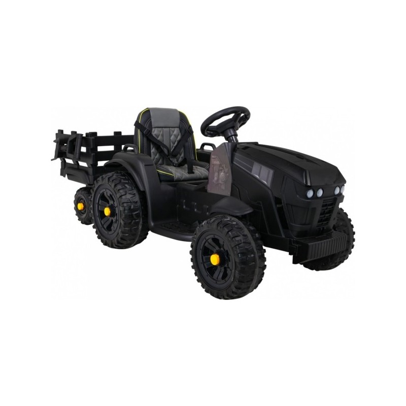 Must laste elektriline traktor koos haagisega