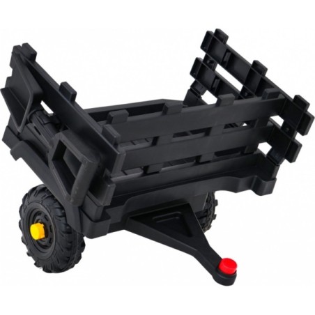 Must laste elektriline traktor koos haagisega