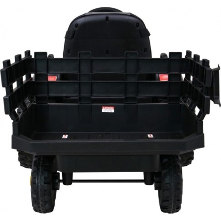 Must laste elektriline traktor koos haagisega