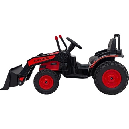 Laste elektriline traktor kopaga punane