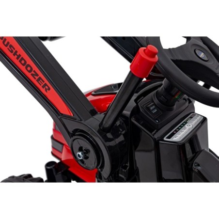 Laste elektriline traktor kopaga punane