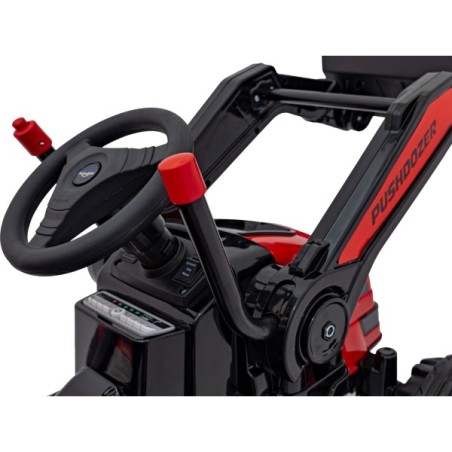 Laste elektriline traktor kopaga punane