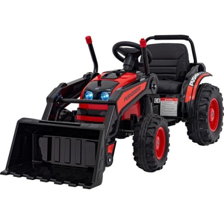 Laste elektriline traktor kopaga punane