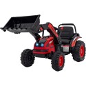 Laste elektriline traktor kopaga punane