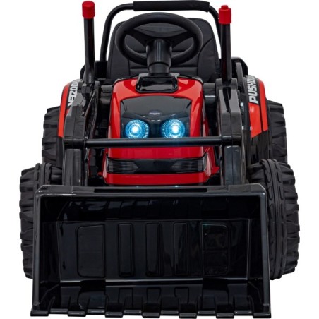 Laste elektriline traktor kopaga punane