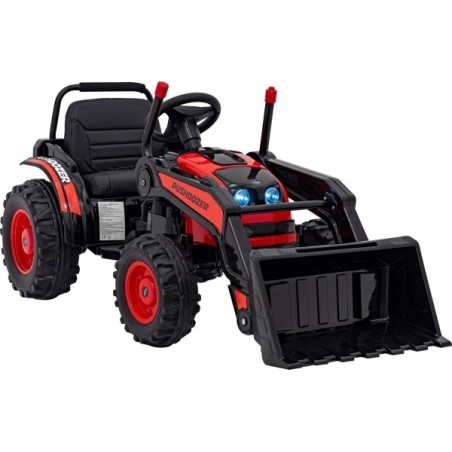 Laste elektriline traktor kopaga punane