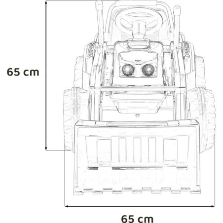 Laste elektriline traktor kopaga punane
