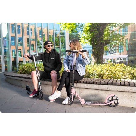 Soke City tõukeratas must ja roosa