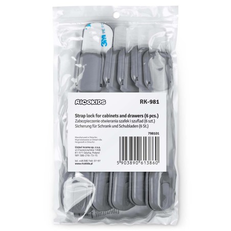 Ricokids 798101 kapi avamise lukk, 6 tk, hall