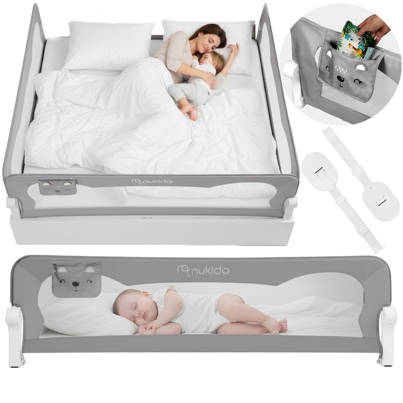 Voodi turvasiin väravalukuga, 200 cm, Nukido hall