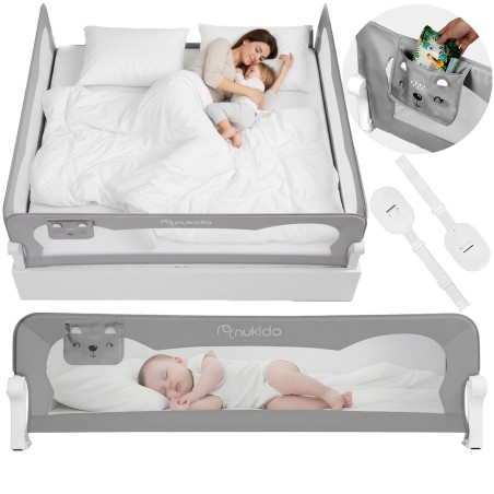 Voodi turvasiin väravalukuga, 200 cm, Nukido hall