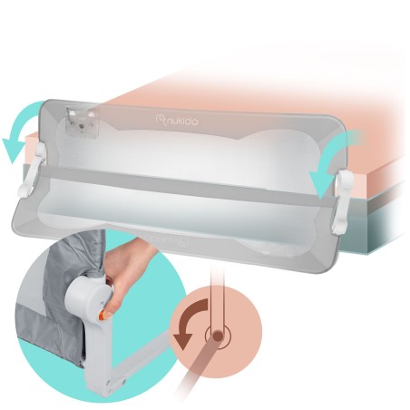 Voodi turvasiin väravalukuga, 200 cm, Nukido hall