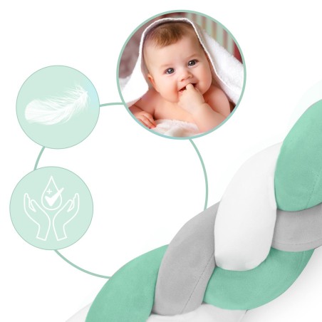 Ricokids võrevoodi voodipehmendus 3m - piparmündihall