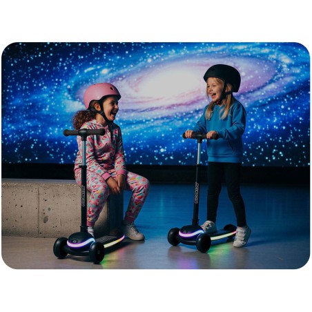 Ricokids Leddi kolmerattaline LED tasakaaluliikur tõukeratas lastele - must