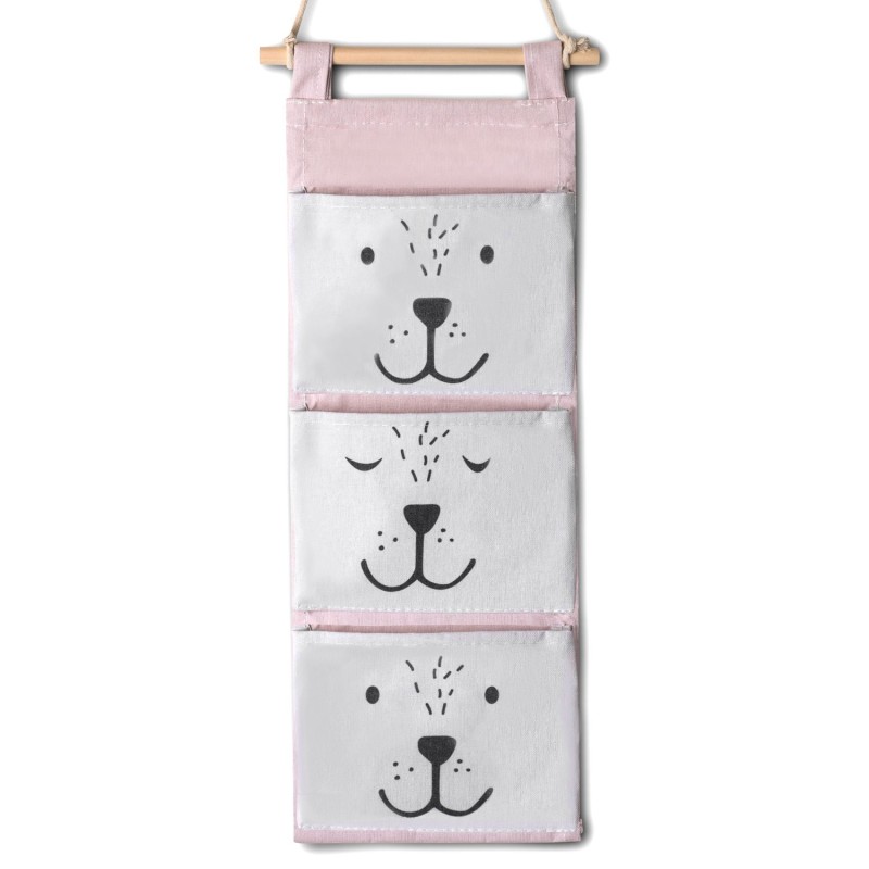 Nukido rippuv mänguasjade organiseerija - roosa