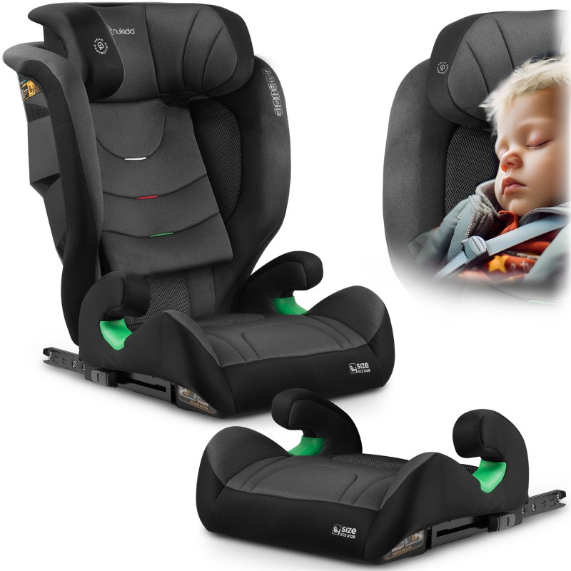 Nukido Louis Soft turvahäll must ja hall 15-36 kg ISOFIX