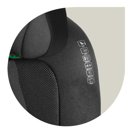 Nukido Louis Soft turvahäll must ja hall 15-36 kg ISOFIX