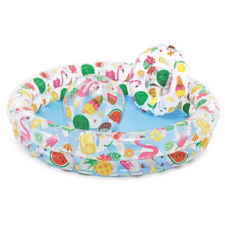 Täispuhutav basseinirõngas ja pallikomplekt 122 x 25 cm INTEX 59460