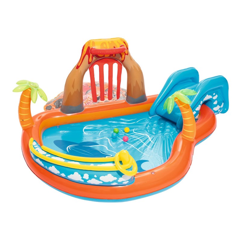 Lava Lagoon täispuhutav mänguväljak lastebassein 265 x 265 x 104 cm Bestway 53069