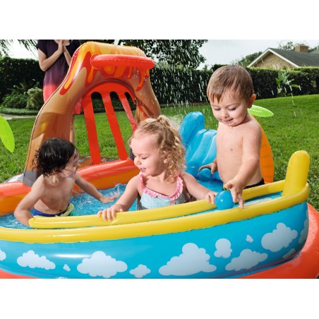 Lava Lagoon täispuhutav mänguväljak lastebassein 265 x 265 x 104 cm Bestway 53069