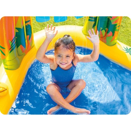 Dinosauruste mänguväljak lastebassein liumäega 249 x 191 x 109 cm INTEX 57444