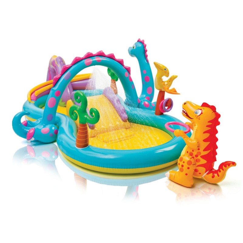 Täispuhutav mänguväljak lastebassein Dinosaurused 333 x 229 x 112 cm INTEX 57135