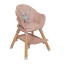 Laste söögitool 6in1 Woody, roosa
