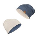 Meriino kahepoolne müts, beež/sinine