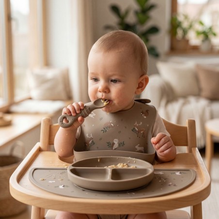 Silikoonist lusikas / kahvel, naturaalne