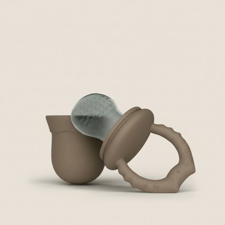 2 in 1 beebi silikoonist puuviljalutt, naturaalne