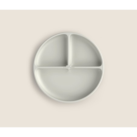 Kolme sektsiooniga laste silikoonist taldrik iminapaga, goose family