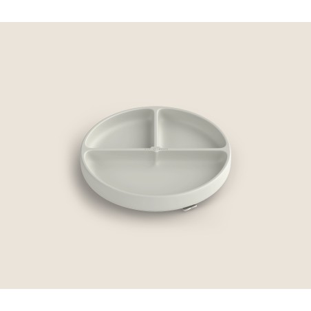 Kolme sektsiooniga laste silikoonist taldrik iminapaga, goose family