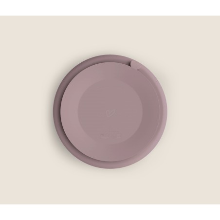 Kolme sektsiooniga laste silikoonist taldrik iminapaga, pastell roosa