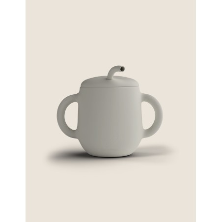 Silikoonist laste joogitass snäkitops 2in1, kreem