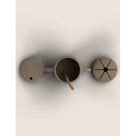 Silikoonist laste joogitass snäkitops 2in1, naturaalne