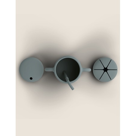 Silikoonist laste joogitass snäkitops 2in1, mint