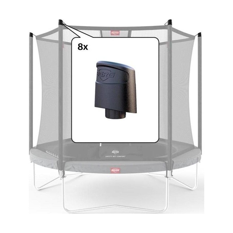 Batuudi turvavõrgu ülemised korgid Top Caps Berg, 8 tk