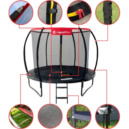 Batuudikomplekt inSPORTline Flea PRO, 244 cm, turvavõrguga