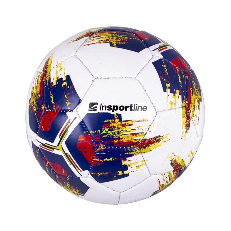 Jalgpallipall inSPORTline Jonella, suurus 3, valge värvilise trükiga