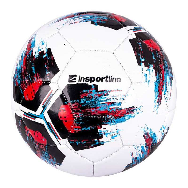 Jalgpallipall inSPORTline Nezmaar, suurus 5, valge värvilise trükiga