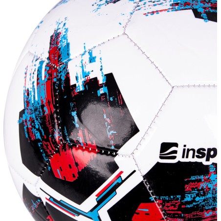 Jalgpallipall inSPORTline Nezmaar, suurus 5, valge värvilise trükiga