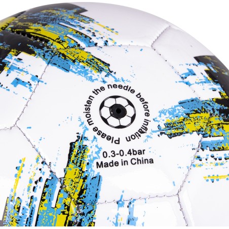 Jalgpallipall inSPORTline Bafour, suurus 4, valge värvilise trükiga